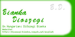bianka dioszegi business card